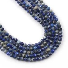 2/3/4mm Natural Stone Faceted Lapis Lazuli Round Loose Spacers Beads For Jewelry Making DIY Charms Bracelet Necklace Accessories 2024 - buy cheap