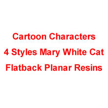 50pcs 4 Styles Mix Cartoon Little White Cat Flatback Resin Cabochon Lovely Planar Resin DIY Craft  Embellishments for Hair Bows 2024 - buy cheap