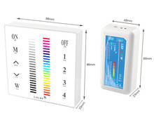 2.4G  Wall-mounted RGB touch panel dimmer touch panel color temperature dimmer DC12V~24V Changing Adjustable Dimmer 2024 - купить недорого