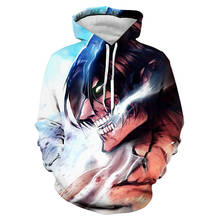 Harajuku Anime Hoodies Attack On Titan 3D Printed Hooded Sweatshirt Men/Women Casual Fashion Streetwear Pullover Hip Hop Hoodie 2024 - buy cheap