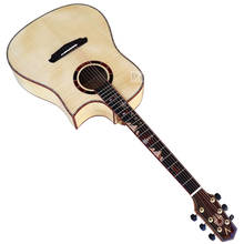 Guitarra acústica de alta calidad, instrumento de diseño de ángulo afilado de 41 pulgadas, 6 cuerdas, de alto brillo, con carcasa real 2024 - compra barato