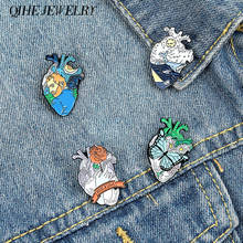 Heart Enamel Lapel Pins Van Gogh butterfly Whale Feminism Brooches Badges Fashion Pins Gifts for Friends Pins Jewelry Wholesale 2024 - buy cheap