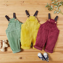 Corduroy Kids Overalls Toddler Children Solid Color Rompers Suspender Pants Bib Trousers Bottom Fall Winter Outfits 2024 - buy cheap