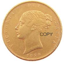 UK 1879-PS Queen Victoria Young Head Gold Coin Very Rare Half Sovereign Die Copy Coins 2024 - buy cheap