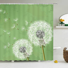 Dandelion flor cortinas de chuveiro do banheiro à prova ddanágua alta qualidade tecido poliéster para banheira decoração casa com 12 gancho 2024 - compre barato
