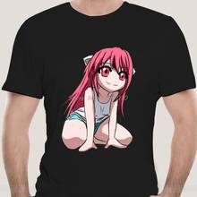 Camisetas de Manga corta de algodón para hombre, ropa de cuello redondo, Estilo Vintage, de Anime, de Elfen Lied, Yuka 2024 - compra barato