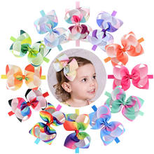 Цветная повязка на голову с пузырьками и цветочным бантом, модная лента ручной работы с бантом, повязка для волос для маленьких девочек, аксессуары для волос для новорожденных 2024 - купить недорого