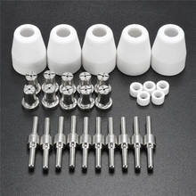 30 Pcs LG-40 PT-31 Plasma Cutter Corte Consumíveis Da Tocha Acessórios Nickel-plated Dicas Bico Estendida Eletrodos Taça Shield 2024 - compre barato