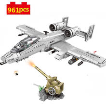 Military Series U.S. Air Force  A-10 Attack Fighter pilot Figure DIY Model Building Blocks Bricks Toys Gifts 2024 - buy cheap