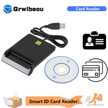 Grwibeou Smart ID Card Reader For Bank Card IC/ID Card readers USB SIM Card Connector for Windows 7 8 10 Linux OS 2024 - buy cheap