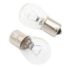 2Pcs 1156 BA15S Glass High Power Low Consumption Car Auto Stop Light Brake Bulb Indicator Lamp 21W DC12V White/Amber#289597 2024 - buy cheap