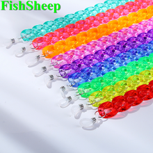 FishSheep-cadena para gafas de sol de acrílico transparente, cadena ajustable para gafas de lectura, cadena colgante para el cuello, accesorios de correa, Color neón, 2021 2024 - compra barato