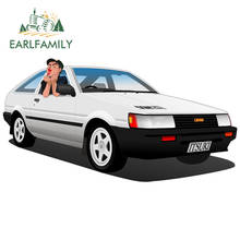 EARLFAMILY 13cm x 6.8cm for Initial D Waterproof Car Sticker VAN JDM Decal Air Conditioner Scratch-Proof Windows Car Styling 2024 - buy cheap