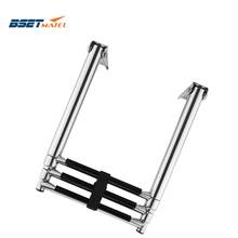 BSET MATEL 3 Steps Boat Stainless Steel 304 Telescoping Folding Ladder Deck Outboard Swim Platform Boat Marine Yacht Accessories 2024 - buy cheap