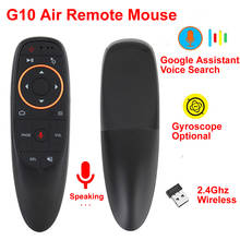 Mando a distancia inalámbrico G10 Air Mouse, Control remoto por voz, IR Learning, de 6 ejes giroscopio, compatible con asistente de Google, búsqueda por voz para TV BOX, 2,4 GHz 2024 - compra barato