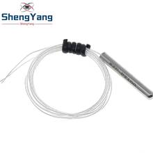 Shengyang pt100 platinum resirter sensor de temperatura à prova dwaterproof água temp probe-20 celsius 450 celsius isolado fibra de vidro 50cm 2024 - compre barato