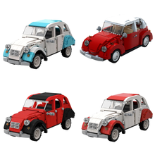 Carro de alta tecnologia clássico automóvel moc camper cidade retro veículo coleção modelo blocos de construção brickstoys para menino 2024 - compre barato