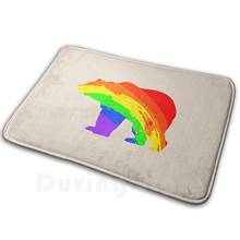 Alfombra antideslizante suave con diseño de oso arcoíris, Alfombra de regalo con diseño de arcoíris, cojín 1737, Orgullo Gay, Lgbt, Bandera de arco iris, Idea Gay 2024 - compra barato