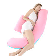 Travesseiro de gravidez em forma de u travesseiro de maternidade com capa de algodão lavável-para lado dormir e costas alívio da dor 2024 - compre barato