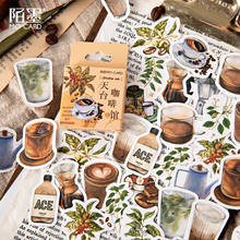 46 pcs/pack Rooftop cafe Paper Small Diary Mini Cute box Stickers set Scrapbooking Kawaii Flakes Journal Stationery 2024 - buy cheap