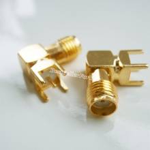 10Pcs SMA Connector Female Mount PCB Solder Square RF Connector Jack Right Angle 2024 - buy cheap