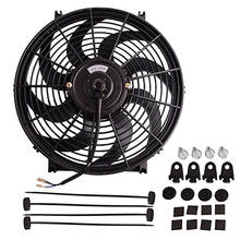 14" Universal Electric Car Radiator Engine Cooling Slim Fan Assembly Black 2024 - buy cheap