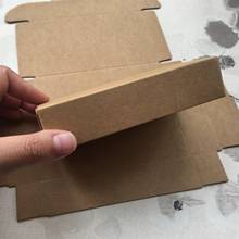 Caja de papel Kraft en blanco, embalaje pequeño de cartón, jabón hecho a mano, caja de regalo para joyería artesanal de boda, caja de dulces plegable, 100 unids/lote 2024 - compra barato