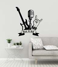 Music wall stickers rock n roll vinyl wall decals musician stickers murals home living room bedroom fashion decoration YY25 2024 - buy cheap