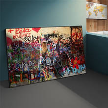 Moderno rua arte imprime abstracto graffiti arte da parede quadros em tela quadros para sala de estar cuadros decoração 2024 - compre barato