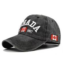New Washed Cotton Gorras Canada Men Baseball Cap Of Canada Hat Mens Snapback Bone Adjustable Women Baseball Hat Snapback Hat 2024 - buy cheap