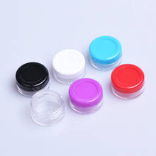 100 x 10g Empty Sample Cream Plastic Container Jar Clear Jars With Colored Screw Lid Cosmetic Bottle  Mini Small Plastic Pot Box 2024 - buy cheap