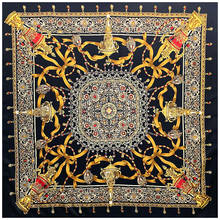 Bufanda de seda de 130cm para mujer, chales grandes de joyería, pañuelo cuadrado de lujo, Hijab, Fular de invierno 2024 - compra barato