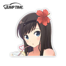 Jump Time 13cm x 9.5cm Amagami SS BIG HEAD Anime Cute Car Stickers Waifu Cute Girl Decals Car Styling Motorcycle Car Accessories 2024 - buy cheap