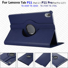 Для планшета Lenovo Tab P11 TB-J606F/J606X 11 дюймов чехол 360 Вращающийся чехол для планшета Lenovo Tab P11 Pro TB-J706F/J706L 11,5 дюймов 2024 - купить недорого