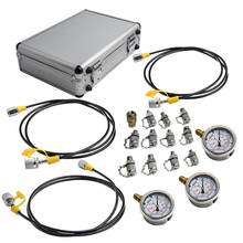 Excavator Hydraulic Pressure Gauge Test Kit G1/8 10 Testing Couplings 3 Gauges 2024 - buy cheap