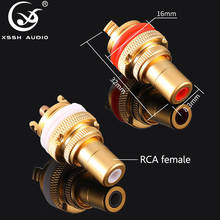 Yivo conector rca fêmea banhado a ouro hifi xssh, 8 peças, alta qualidade, chassi, 8mm, entrada de áudio, conectores de soquete elétrico 2024 - compre barato