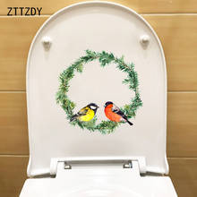 ZTTZDY 23.8×23.1CM Cute Bird Creative Bedroom Wall Stickers Art Home Bathroom Toilet Decals T2-1477 2024 - buy cheap