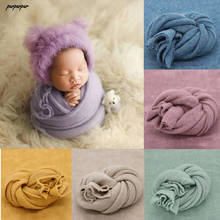 40*170cm Newborn Stretch Swaddle Wrap Infant Photography Props Solid Color Baby photography blankets Soft Shooting Accessories 2024 - buy cheap