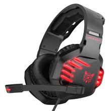 Игровая гарнитура ONIKUMA K17 PS4 Bass Casque PC Gamer PUBG наушники с микрофоном светодиодная подсветка для компьютера ноутбука мобильного телефона 2024 - купить недорого