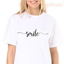 Топы с принтом смайлика, графические футболки, белая футболки женские с надписью «love», белая женская футболка с надписью «goth», гранж, эстетическая одежда, tumblr, Прямая поставка 2024 - купить недорого