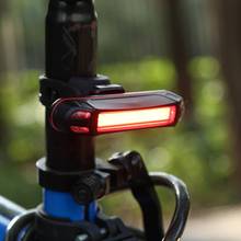 USB Перезаряжаемые 100LM светодиодный велосипедный задний фонарь светильник Водонепроницаемый Предупреждение лампа (красный светильник) для велосипеда MTB велосипедные аксессуары 2024 - купить недорого