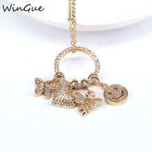 Luxury Circle Round Necklace star heart Turkish Evil Eye Pendant Necklace Gold Copper pave Cubic zirconia women Jewelry cz 2024 - buy cheap