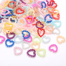 11mm 1000pcs Mix Color Heart Shape ABS imitation pearl Beads For DIY Scrapbook Jewelry Party Decoration 2024 - buy cheap