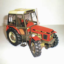 Zetor checo 1:32 7745-7211, Tractor DIY, modelo de tarjeta de papel 3D, juegos de construcción, juguetes educativos, modelo militar 2024 - compra barato
