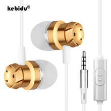 Kebidu intrauditivos-auriculares con micrófono para teléfono móvil, audífonos profesionales de graves súper pesados con Control de cable de música para Samsung, Xiaomi y iPhone 2024 - compra barato