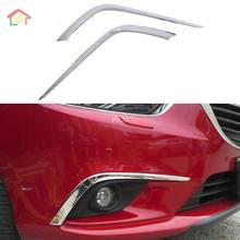 Front Head Fog Light Cover Trim Stickers FogLamp Eyebrow Eyelid Decoration frame car styling For Mazda 6 Atenza M62014- 2018 2024 - buy cheap