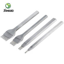 Jiwuo 3-6 мм инструмент для пробивки кожи швейные Пуансоны для шитья 1 + 2 + 4 + 6 зубцов набор инструментов для кожи горячая распродажа 2024 - купить недорого
