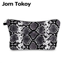 Jom tokoy bolsa de cosméticos, bolsa serpentina personalizada, organizador de maquiagem, feminina, hzb995 2024 - compre barato