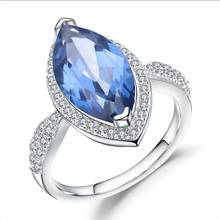 GEM'S BALLET 4.11Ct Marquise Solid Natural Iolite Blue Mystic Quartz Rings 925 Sterling Silver Fine Ring for Women Jewelry Gift 2024 - buy cheap