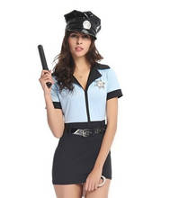Sexy feminino fantasia polícia uniforme estilo cosplay senhoras festa traje 2024 - compre barato